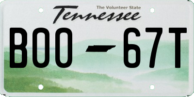 TN license plate B0067T