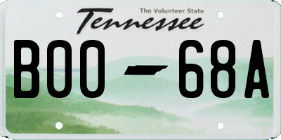 TN license plate B0068A