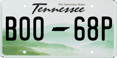 TN license plate B0068P