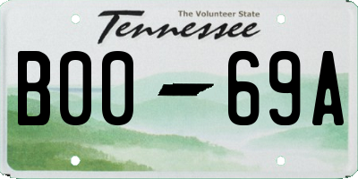 TN license plate B0069A