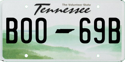 TN license plate B0069B