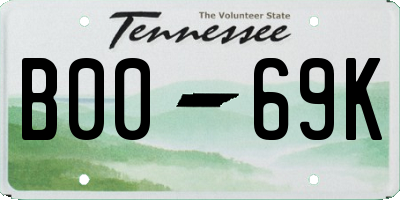 TN license plate B0069K
