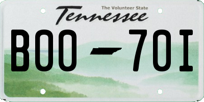 TN license plate B0070I