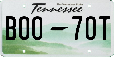 TN license plate B0070T