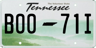 TN license plate B0071I