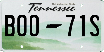 TN license plate B0071S