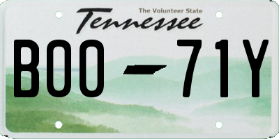TN license plate B0071Y