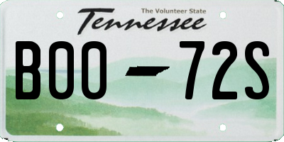 TN license plate B0072S