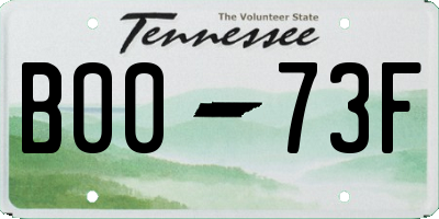 TN license plate B0073F