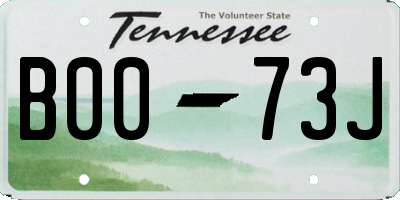 TN license plate B0073J