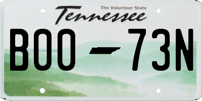 TN license plate B0073N
