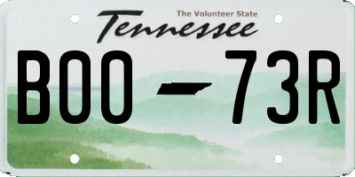 TN license plate B0073R