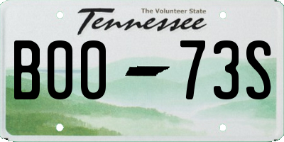 TN license plate B0073S