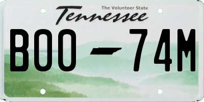 TN license plate B0074M