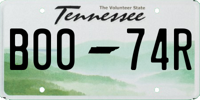 TN license plate B0074R