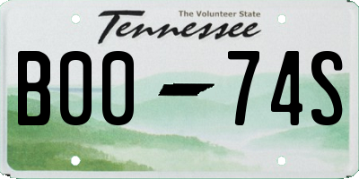 TN license plate B0074S