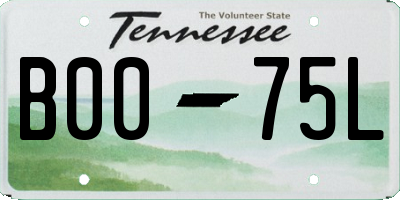 TN license plate B0075L