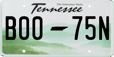 TN license plate B0075N