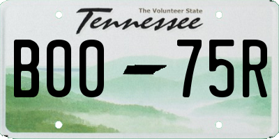 TN license plate B0075R