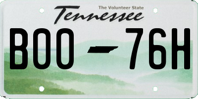 TN license plate B0076H