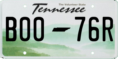TN license plate B0076R