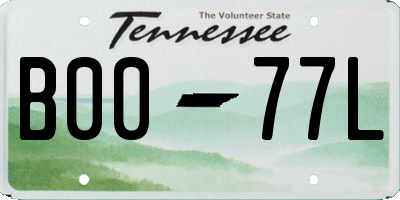 TN license plate B0077L