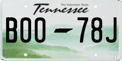 TN license plate B0078J