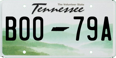 TN license plate B0079A