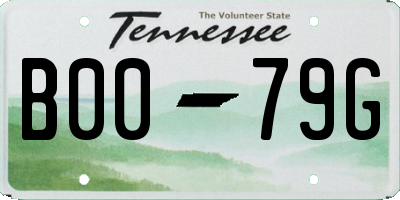 TN license plate B0079G