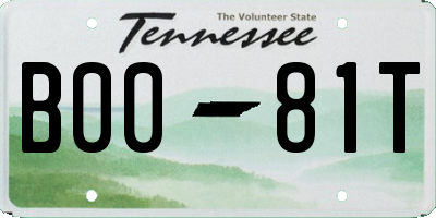 TN license plate B0081T