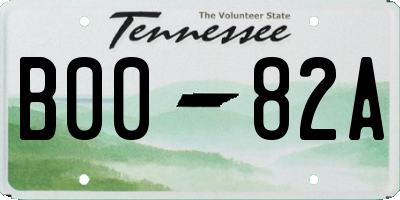 TN license plate B0082A