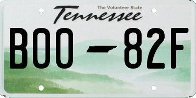 TN license plate B0082F