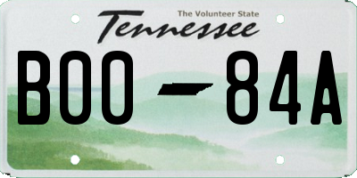 TN license plate B0084A