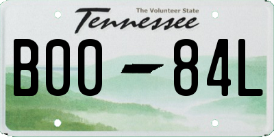 TN license plate B0084L