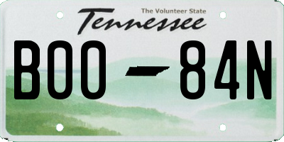 TN license plate B0084N