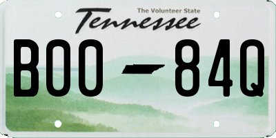 TN license plate B0084Q