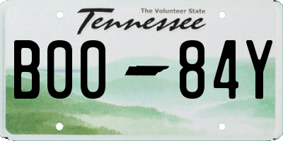 TN license plate B0084Y