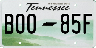 TN license plate B0085F