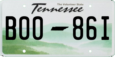 TN license plate B0086I