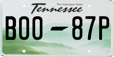 TN license plate B0087P