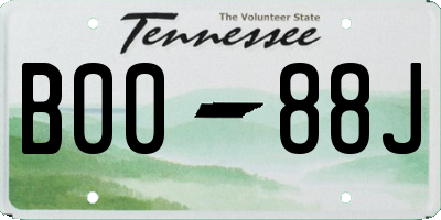 TN license plate B0088J
