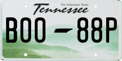 TN license plate B0088P