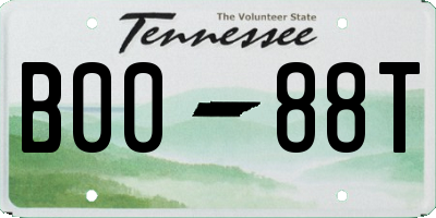 TN license plate B0088T