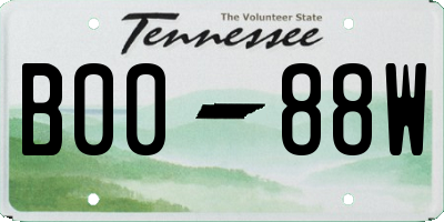 TN license plate B0088W