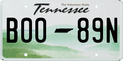 TN license plate B0089N
