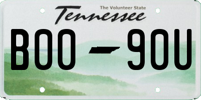 TN license plate B0090U