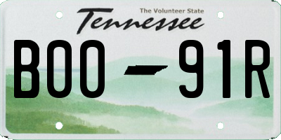 TN license plate B0091R