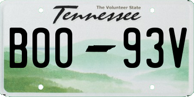 TN license plate B0093V