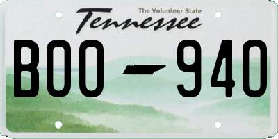 TN license plate B0094O