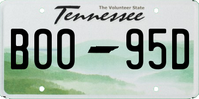 TN license plate B0095D
